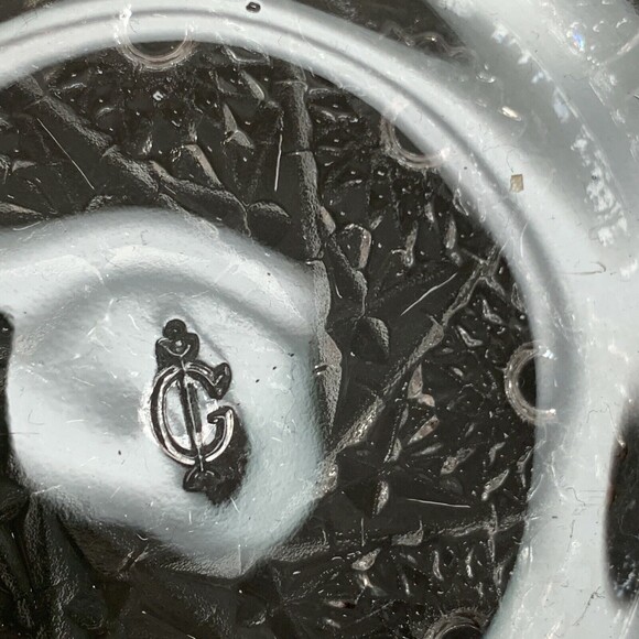 Vintage Imperial Glass Clear Large Bowl Daisy & Button Sawtooth Edge - Picture 7 of 8